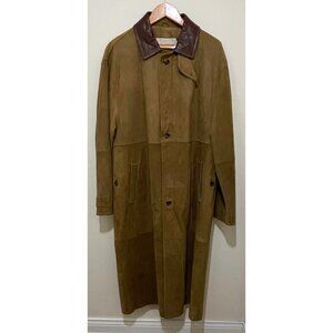 J. L. Powell The Sporting Life Men's Long Leather Jacket, L Rare